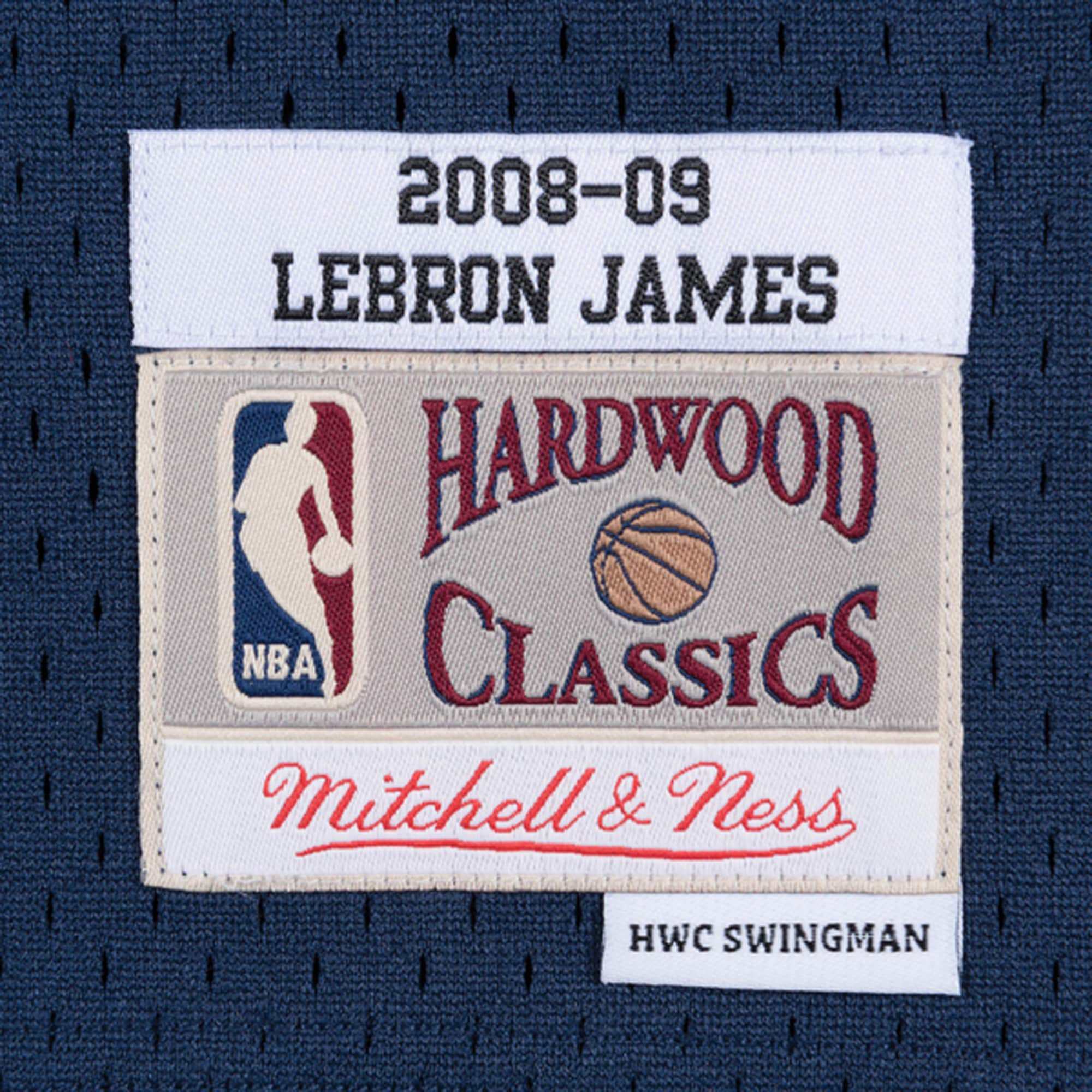 Men's Mitchell & Ness LeBron James Navy Cleveland Cavaliers 2008-09 Hardwood Classics Swingman Jersey