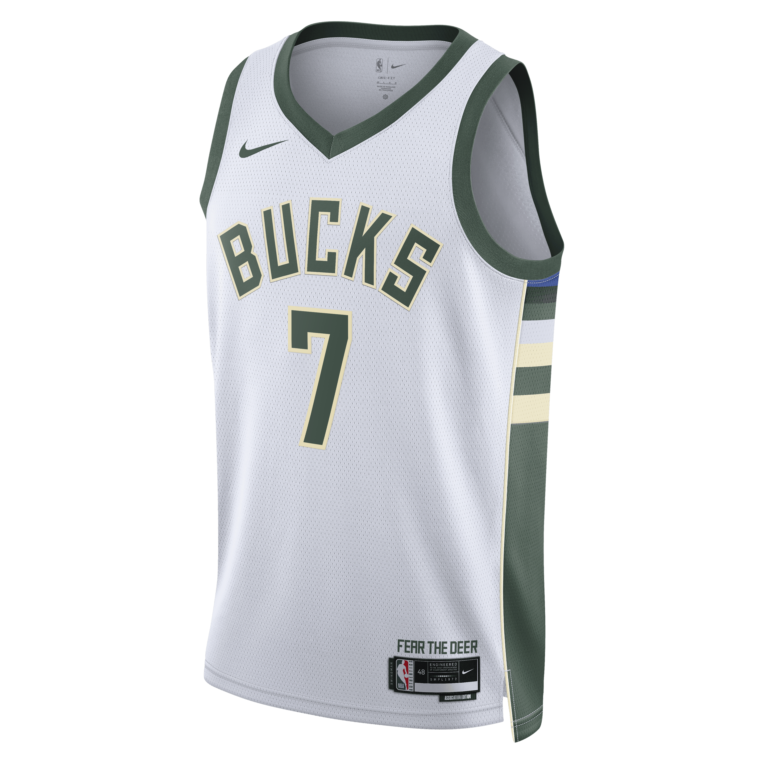 Milwaukee Bucks Nike Association Edition Swingman Jersey - White - Kevin Porter Jr. - Unisex