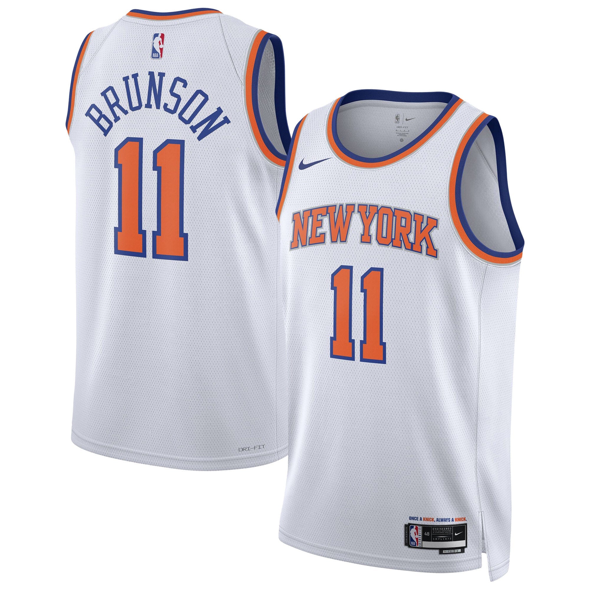 New York Knicks Nike Association Swingman Jersey - Jalen Brunson - Unisex