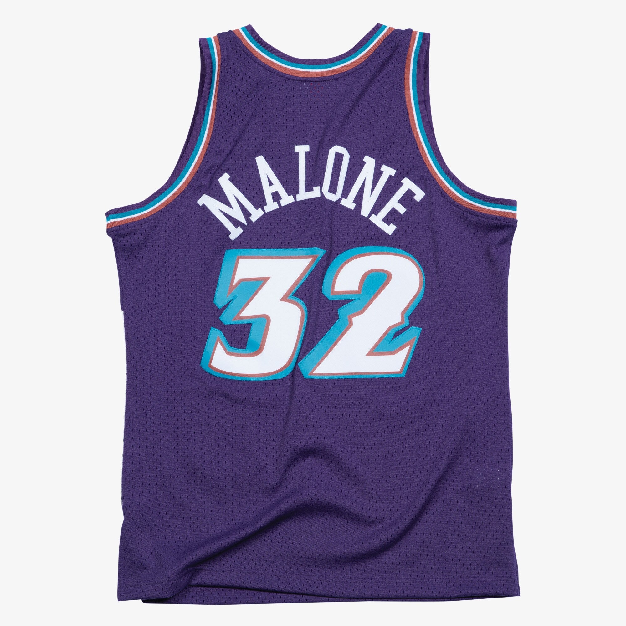 Utah Jazz Mitchell & Ness Karl Malone 1996 Swingman Road Authentic Jersey - Purple