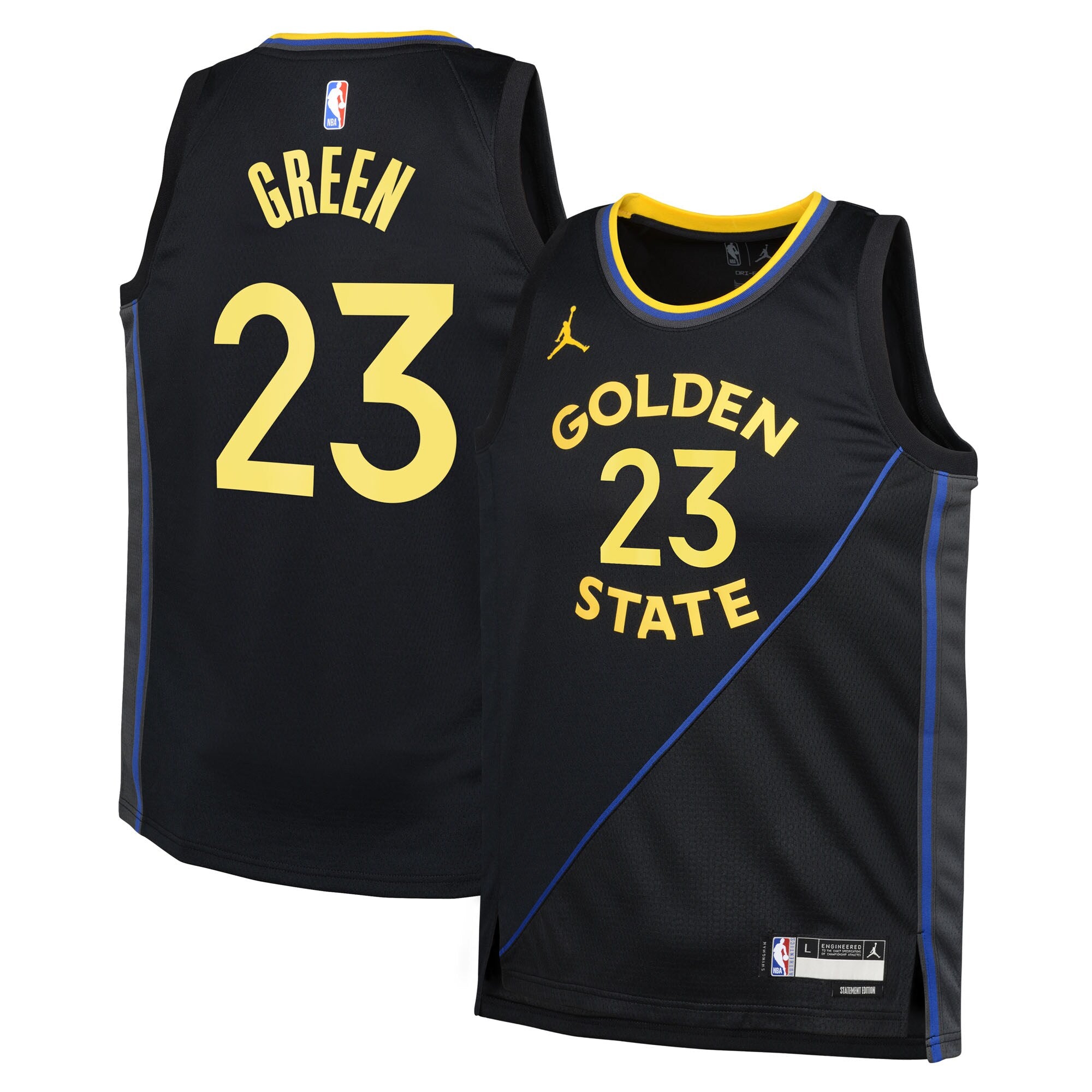 Golden State Warriors Jordan Brand Statement Edition Swingman Jersey - Black - Draymond Green - Youth