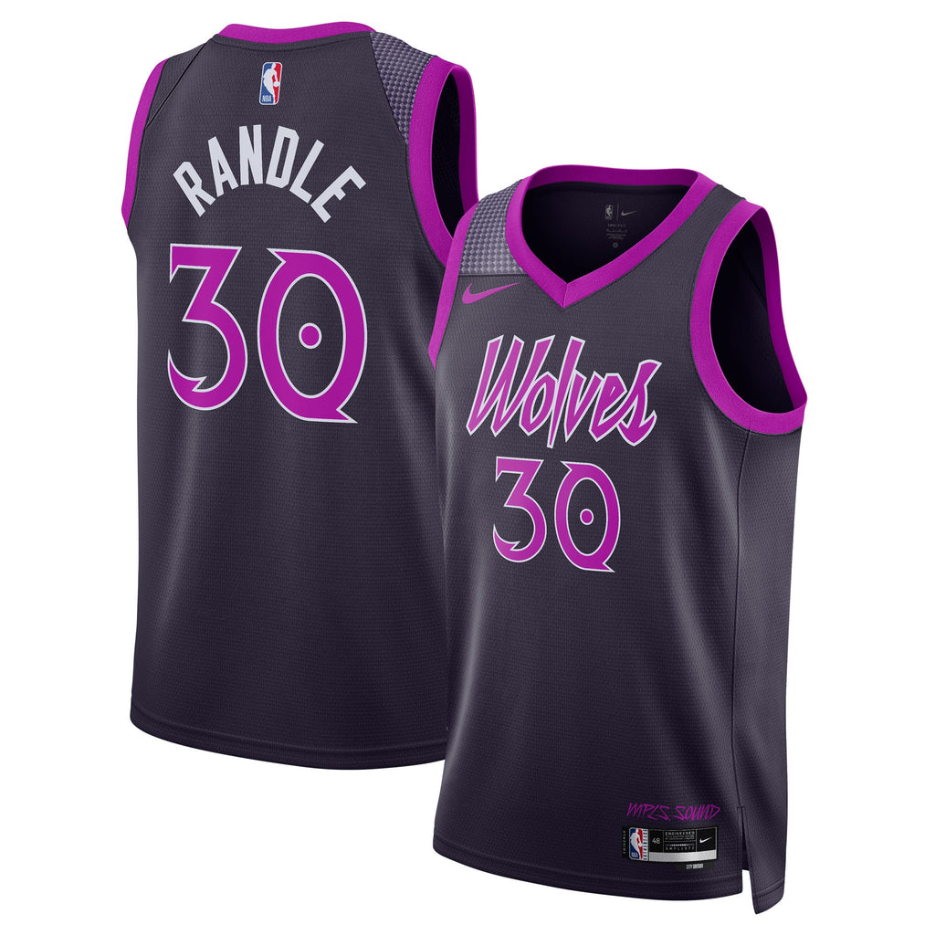 Minnesota Timberwolves Nike 2025/26 City Edition Swingman Jersey - Black - Julius Randle - Unisex