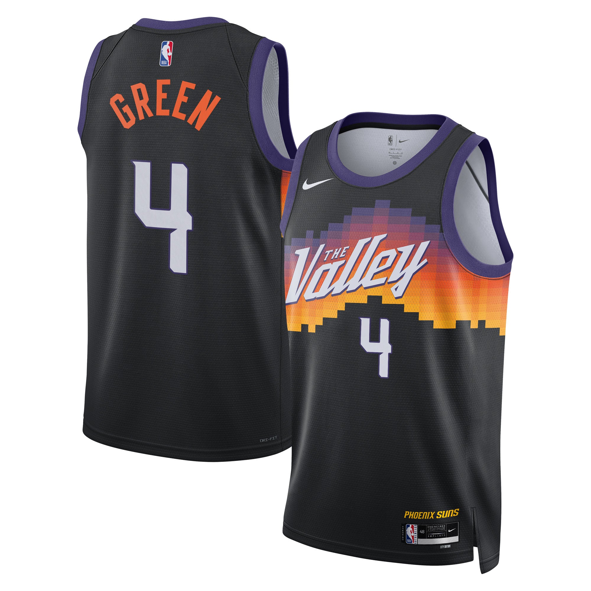 Phoenix Suns Nike 2025/26 City Edition Swingman Jersey - Black - Jalen Green - Unisex