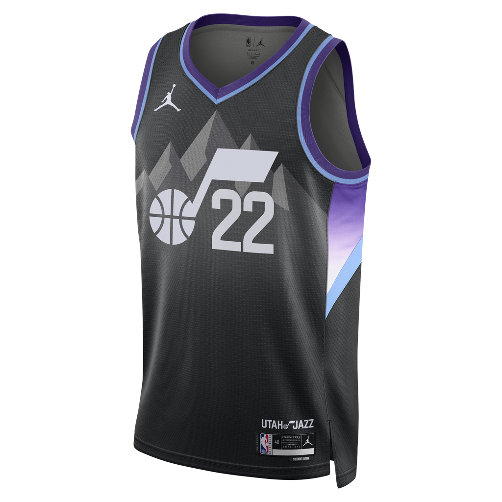 Utah Jazz Jordan Brand Statement Edition Swingman Jersey - Black - Darryn Peterson - Mens