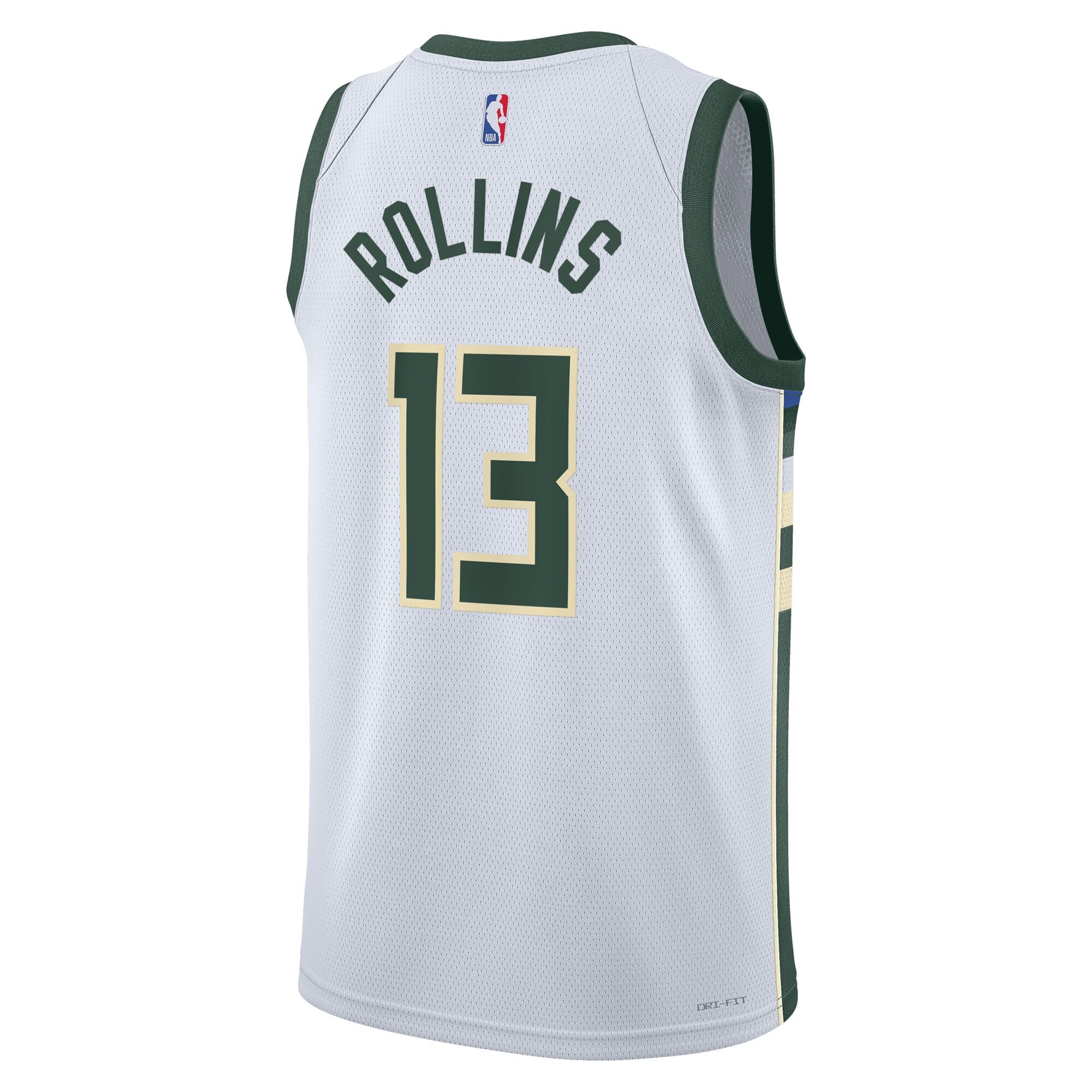 Milwaukee Bucks Nike Association Edition Swingman Jersey - White - Ryan Rollins - Unisex