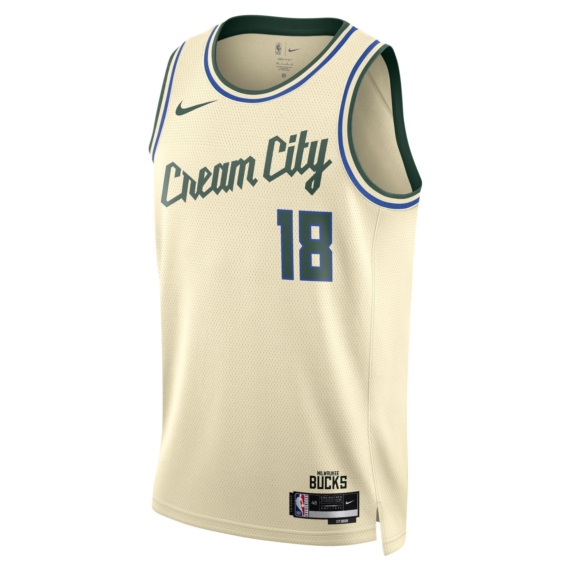 Milwaukee Bucks Nike 2025/26 City Edition Swingman Jersey - Cream - Kyle Kuzma - Unisex