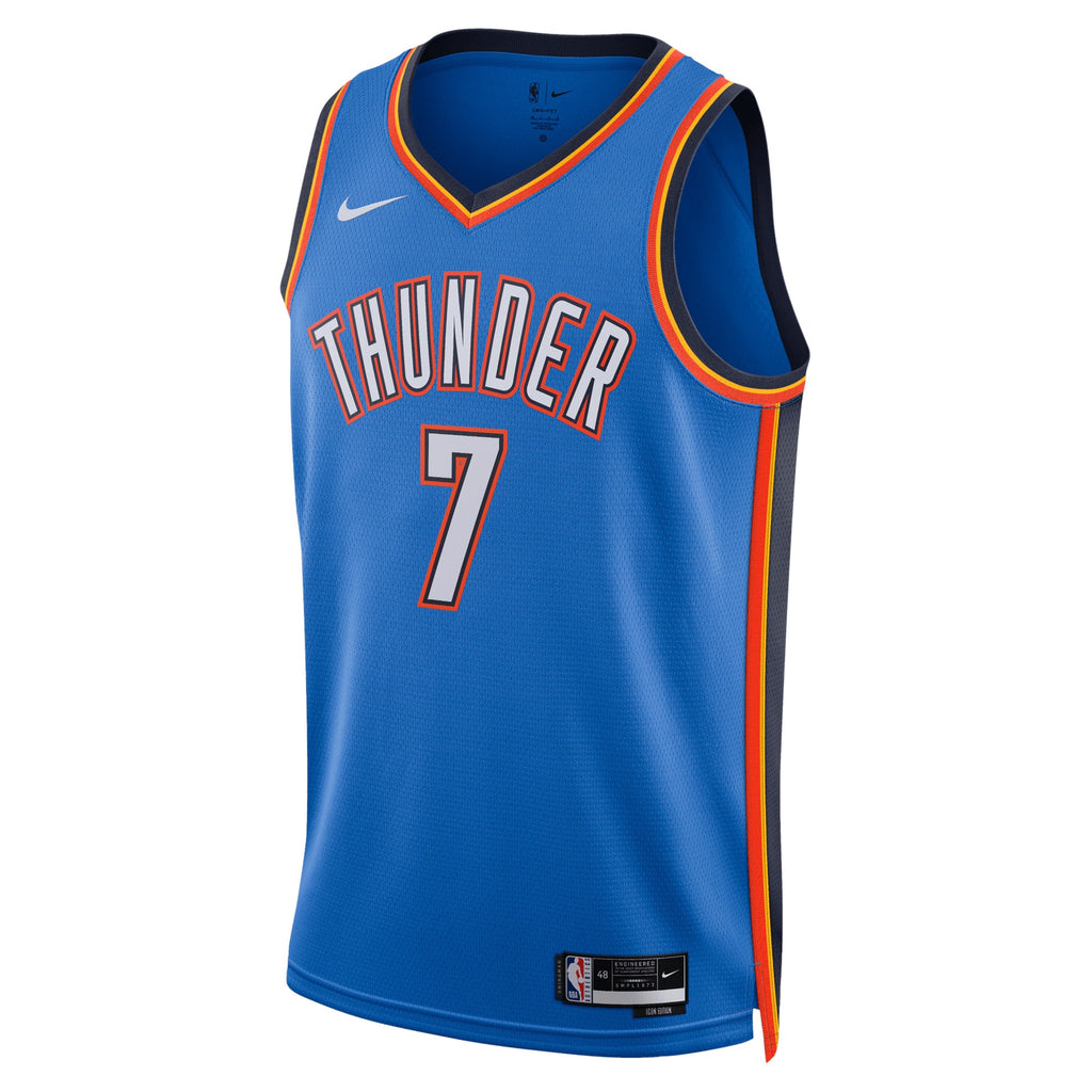 Oklahoma City Thunder Nike Icon Edition Swingman Jersey - Blue - Chet Holmgren - Unisex