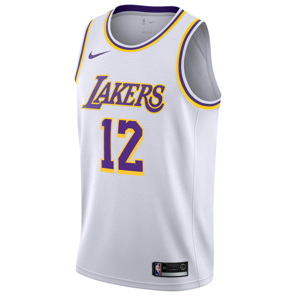 Los Angeles Lakers Nike Association Edition Swingman Jersey - White - Jake LaRavia - Youth