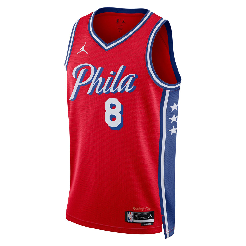 Philadelphia 76ers Jordan Brand Statement Edition Swingman Jersey - Red - Paul George - Unisex