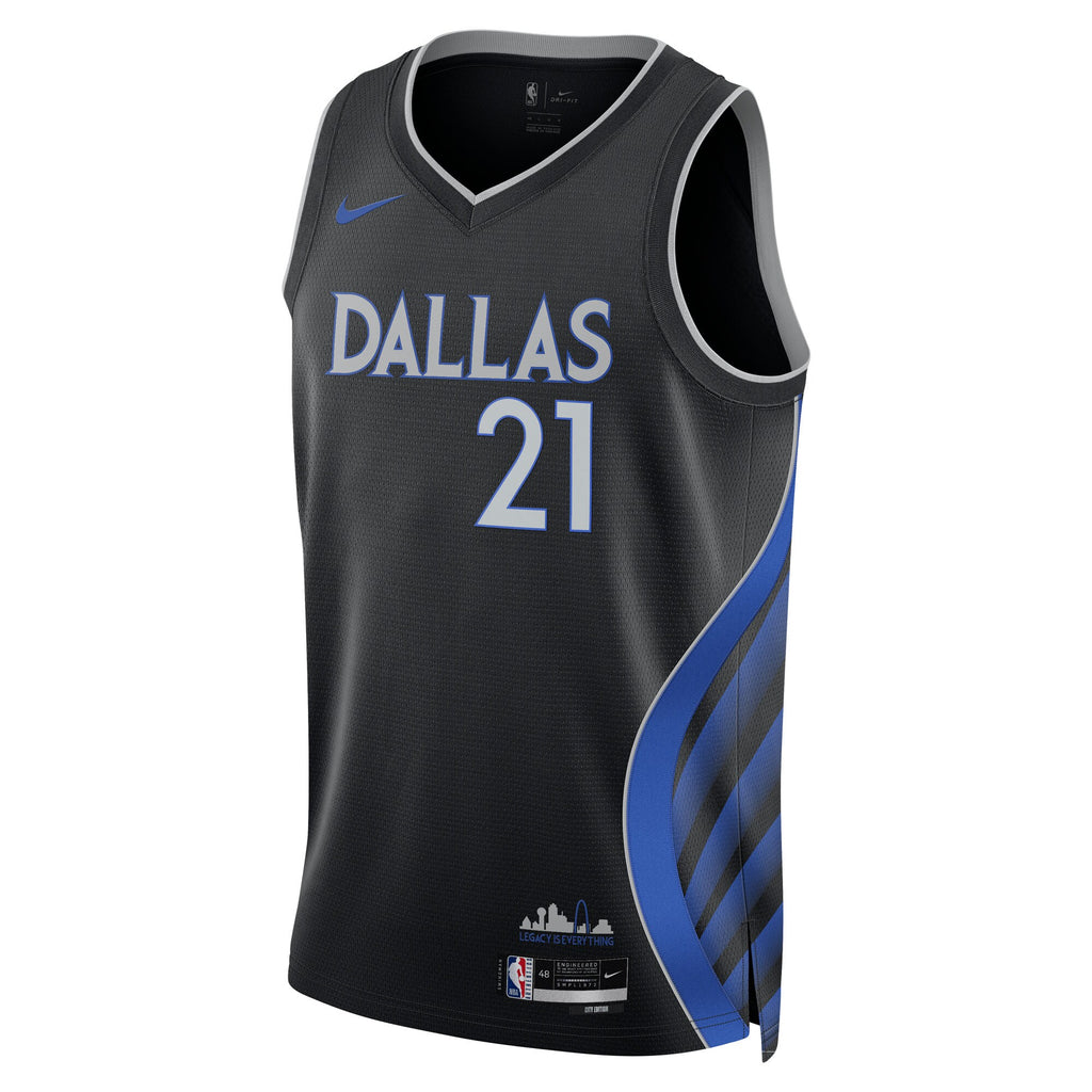 Dallas Mavericks Nike 2025/26 City Edition Swingman Jersey - Black - Daniel Gafford - Unisex