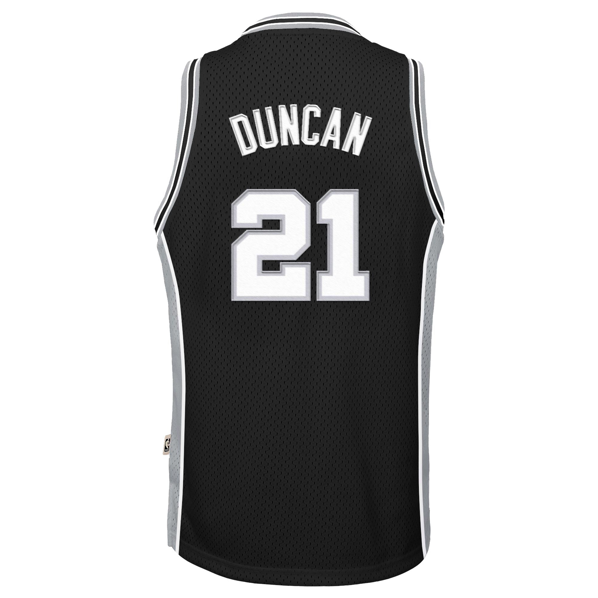 San Antonio Spurs Tim Duncan 1998-99 Hardwood Classics Road Swingman Jersey - Black - Youth