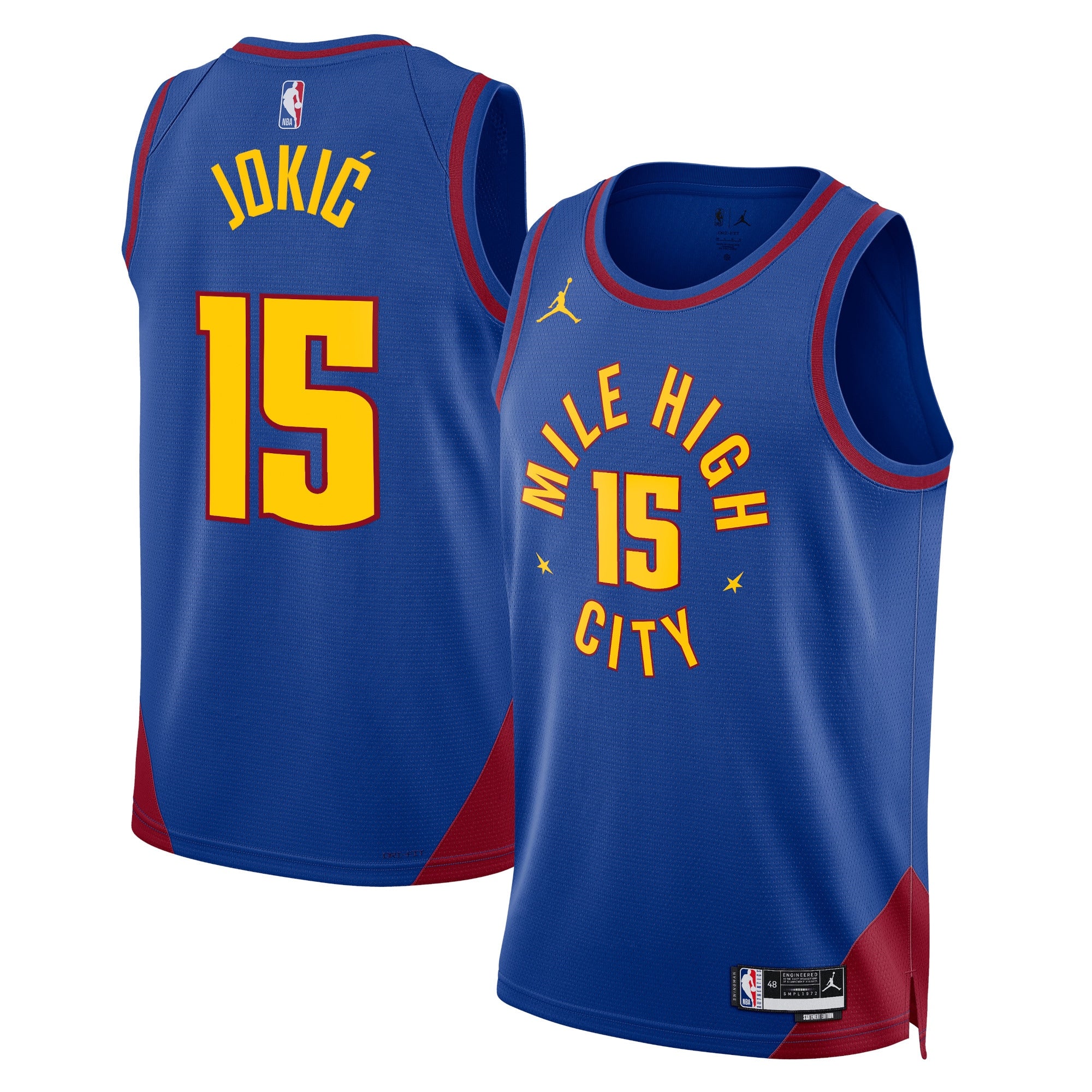 Denver Nuggets Jordan Statement Edition Swingman Jersey - Blue - Nikola Jokic - Unisex