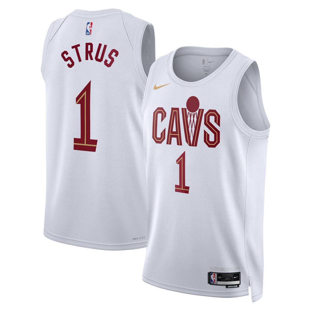 Cleveland Cavaliers Nike Association Edition Swingman Jersey - White - Max Strus - Unisex