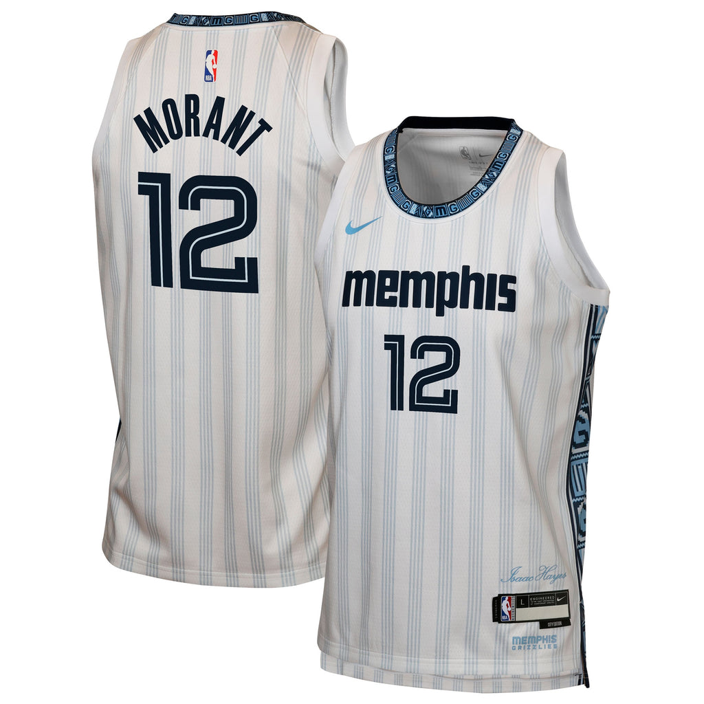 Memphis Grizzlies Nike 2025/26 City Edition Swingman Jersey - Gray - Ja Morant - Youth
