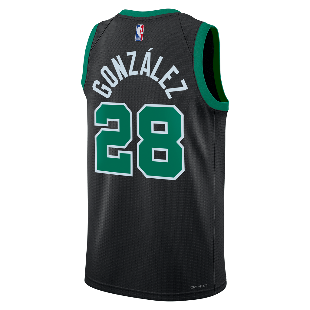 Boston Celtics Jordan Brand Statement Edition Swingman Jersey - Black - Hugo González - Unisex