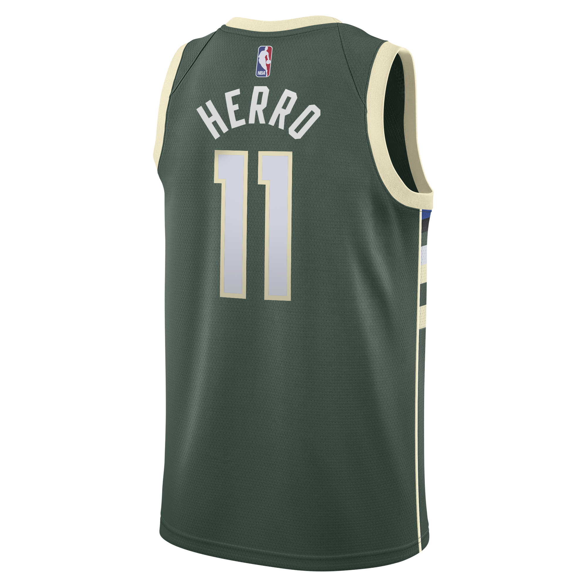 Milwaukee Bucks Nike Icon Edition Swingman Jersey - Hunter Green - Tyler Herro - Youth
