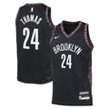 Brooklyn Nets Nike 2025/26 City Edition Swingman Jersey - Black - Cam Thomas - Youth