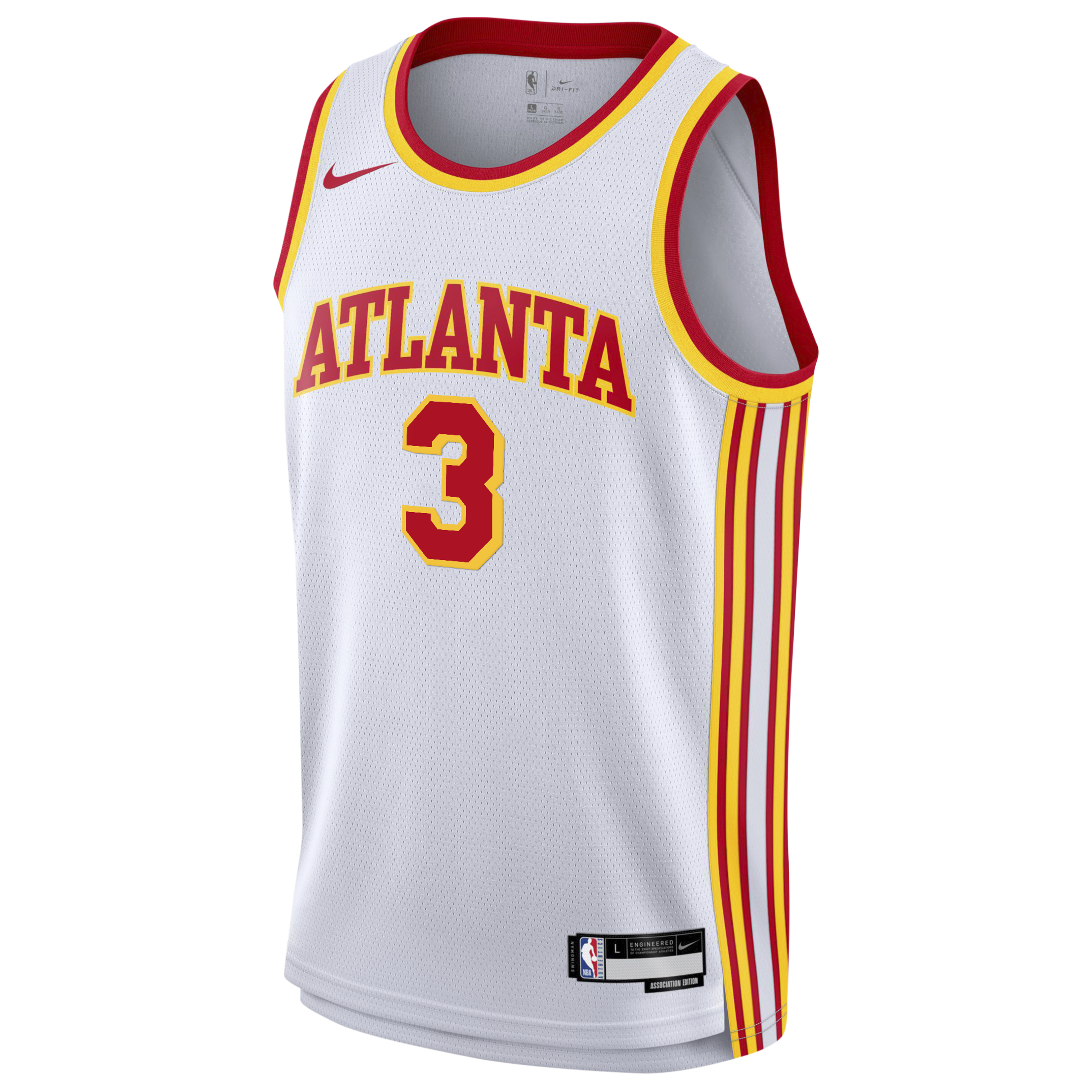 Atlanta Hawks Nike Association Edition Swingman Jersey - White - CJ McCollum - Youth