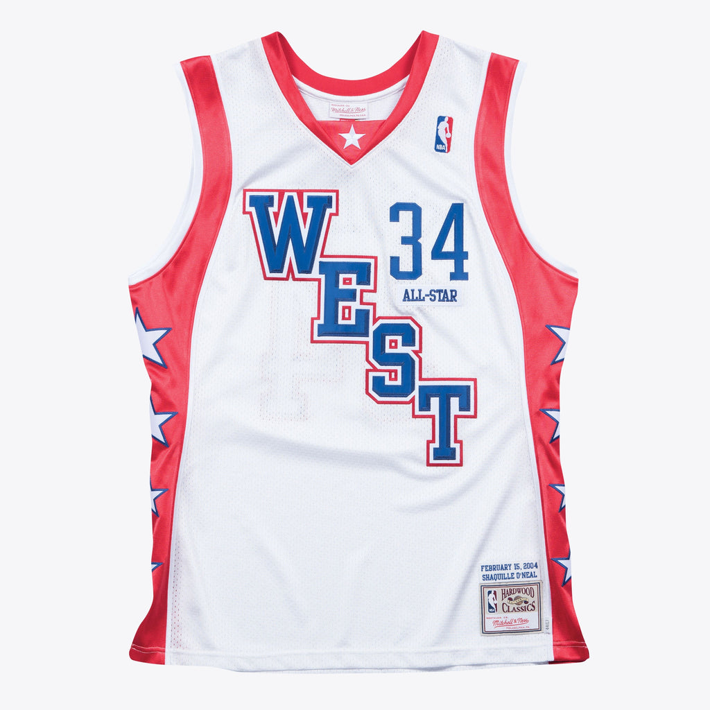 NBA 2004 West Shaquille ONeal Authentic All-Star Jersey By Mitchell & Ness - White - Mens