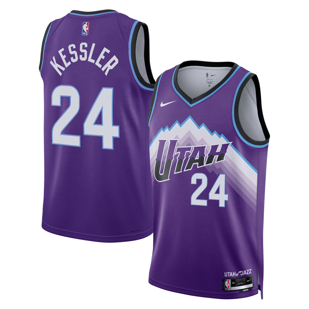 Utah Jazz Nike Replica Icon Edition Swingman Jersey - Purple - Walker Kessler - Youth