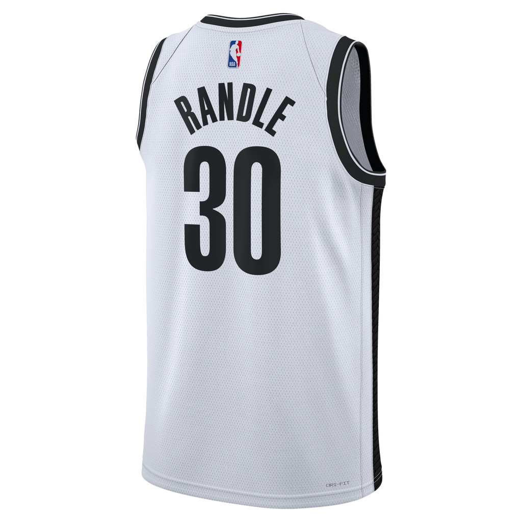 Brooklyn Nets Nike Association Edition Swingman Jersey - White - Julius Randle - Unisex