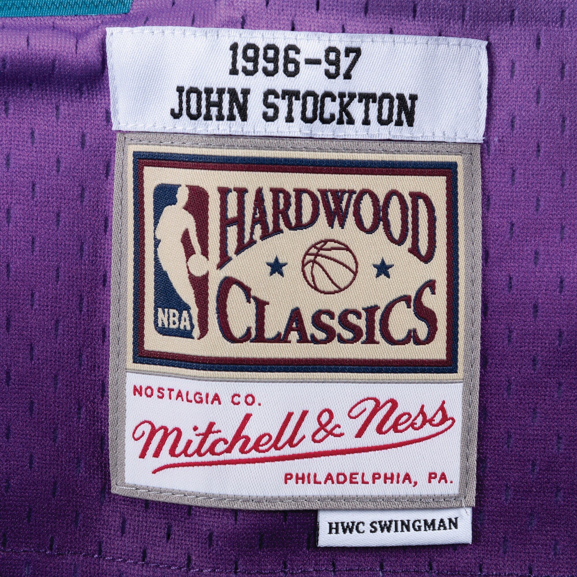 Utah Jazz Mitchell & Ness Swingman Jersey Road John Stockton 1996-97