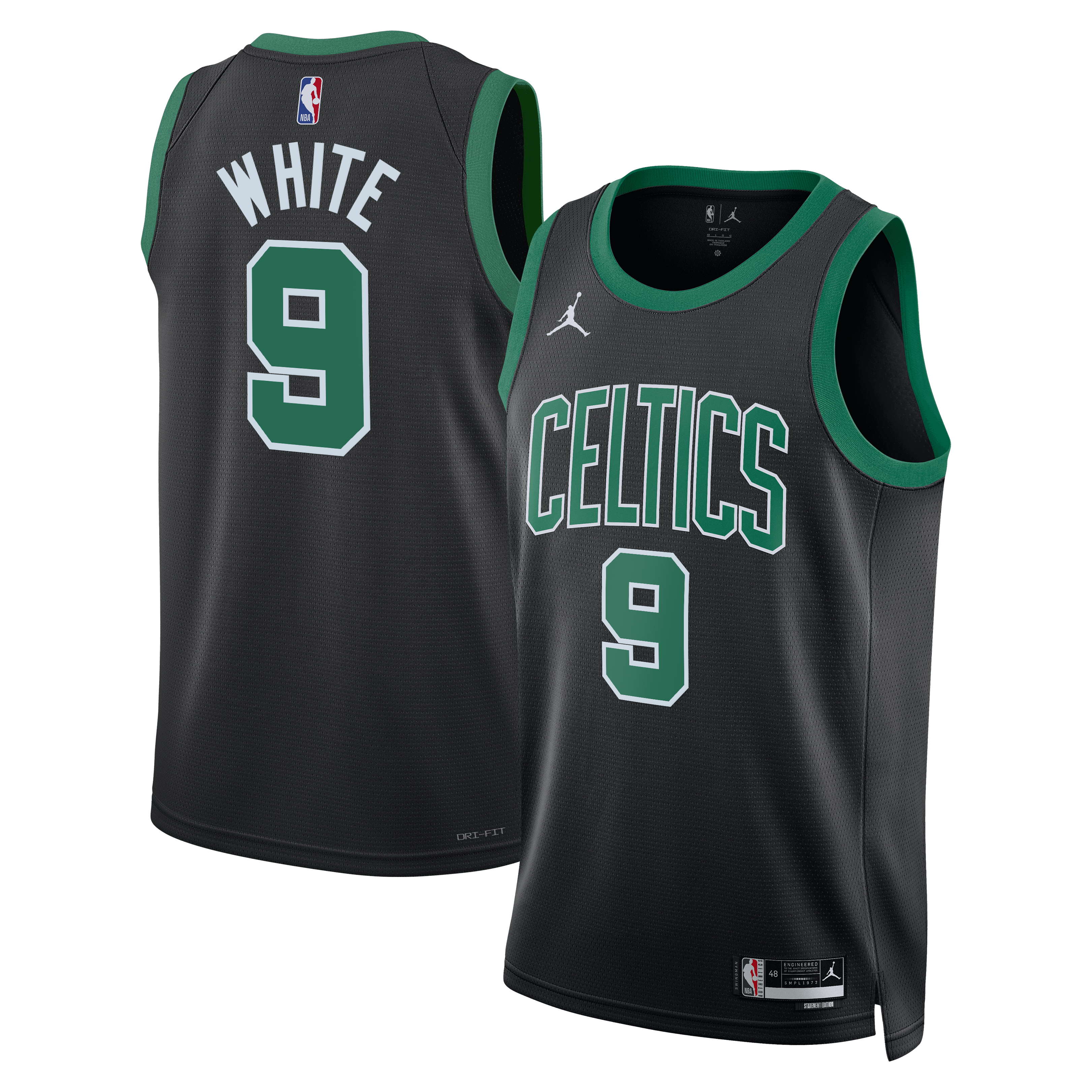Boston Celtics Jordan Brand Statement Edition Swingman Jersey - Black - Derrick White - Unisex