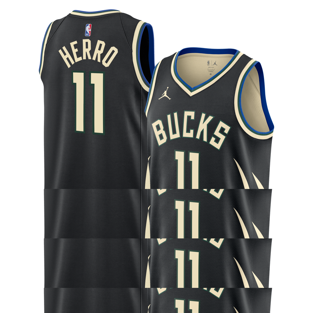 Milwaukee Bucks Jordan Brand Statement Edition Swingman Jersey - Hunter Green - Tyler Herro - Unisex