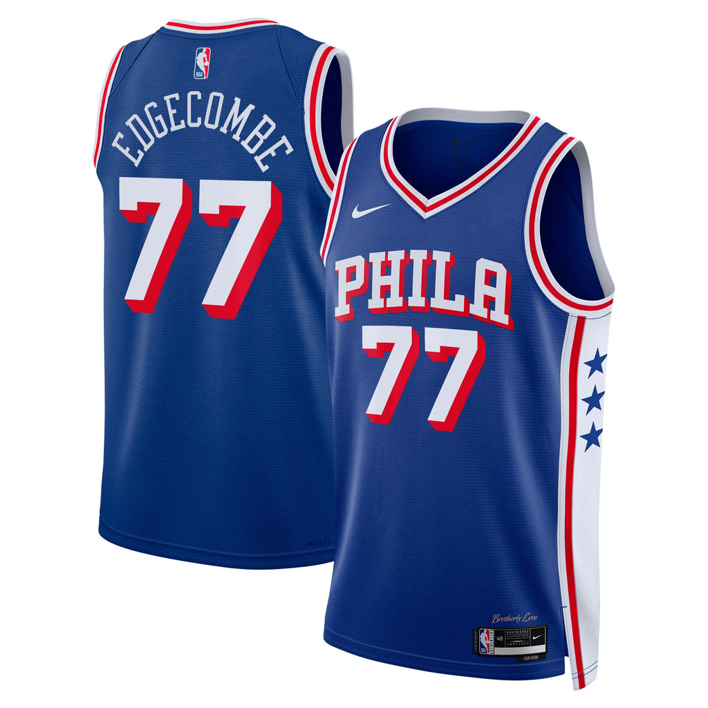 Philadelphia 76ers Nike Icon Edition Swingman Jersey - Royal - VJ Edgecombe - Unisex