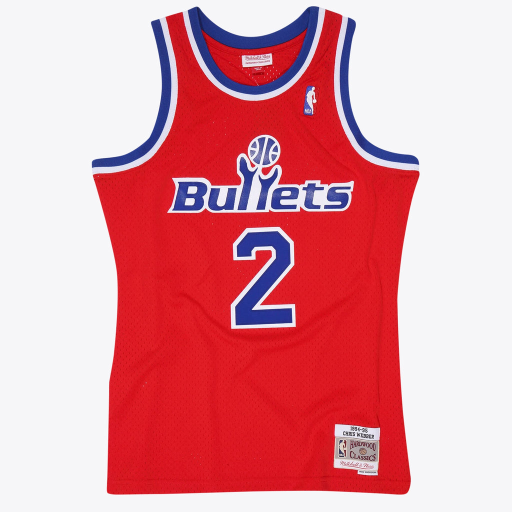 Washington Bullets Chris Webber 1994 Hardwood Classics Road Swingman Jersey By Mitchell & Ness - Scarlett - Mens