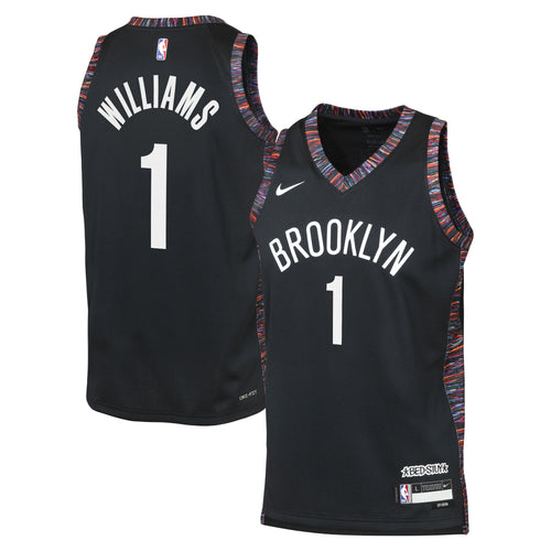 Brooklyn Nets Nike 2025/26 City Edition Swingman Jersey - Black - Ziaire Williams - Youth