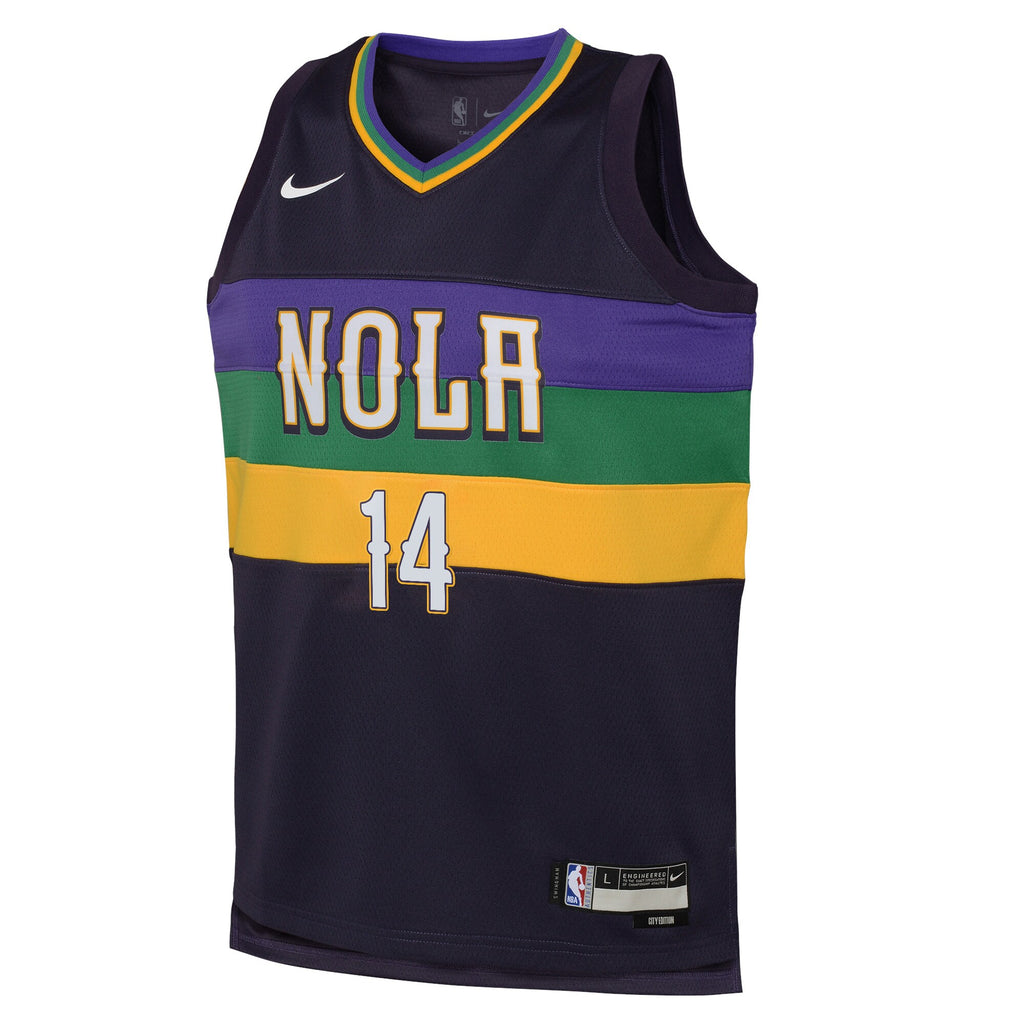 New Orleans Pelicans Nike City Edition Swingman Jersey 22 - Purple - Brandon Ingram - Youth