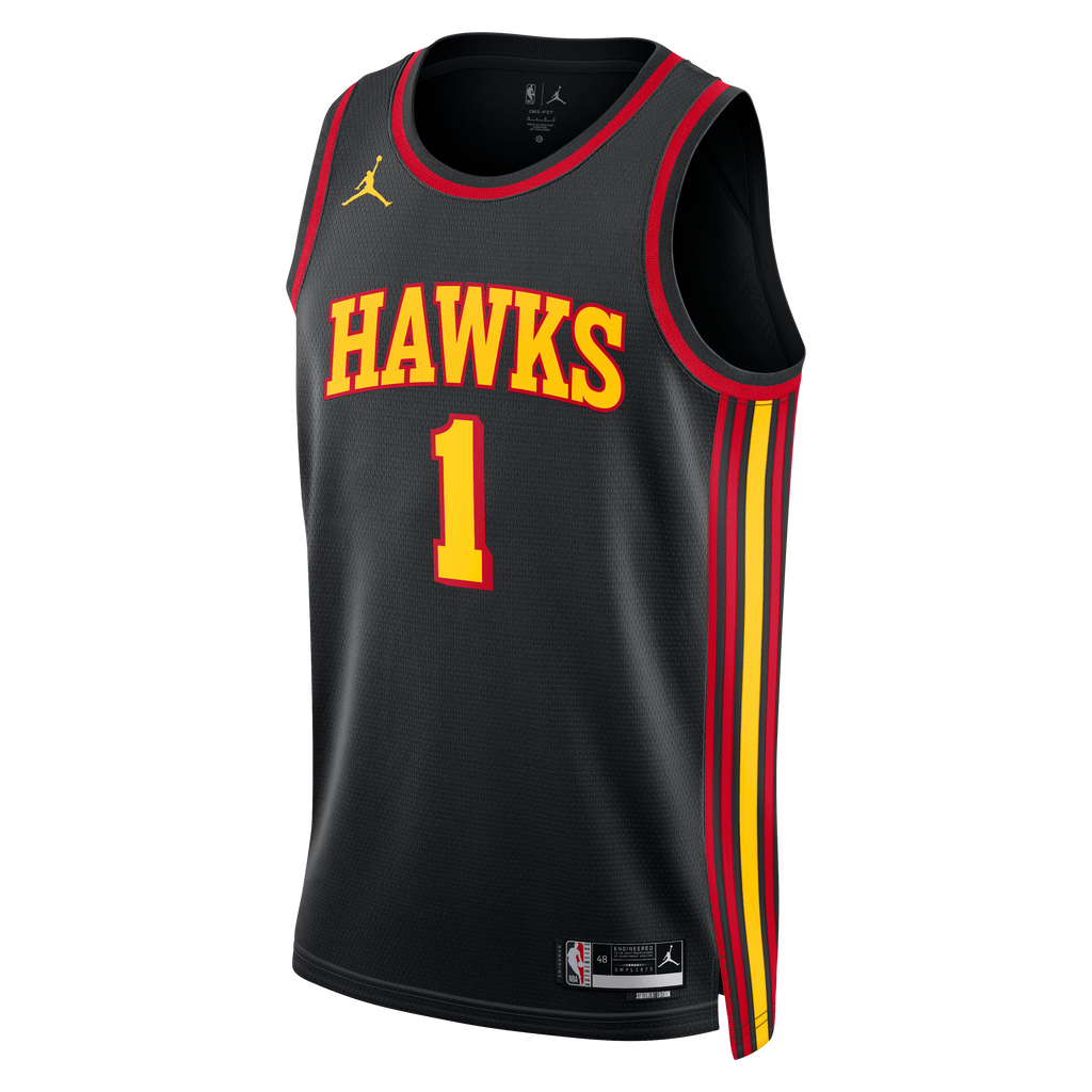 Atlanta Hawks Jordan Brand Statement Edition Swingman Jersey - Black - Jalen Johnson - Unisex