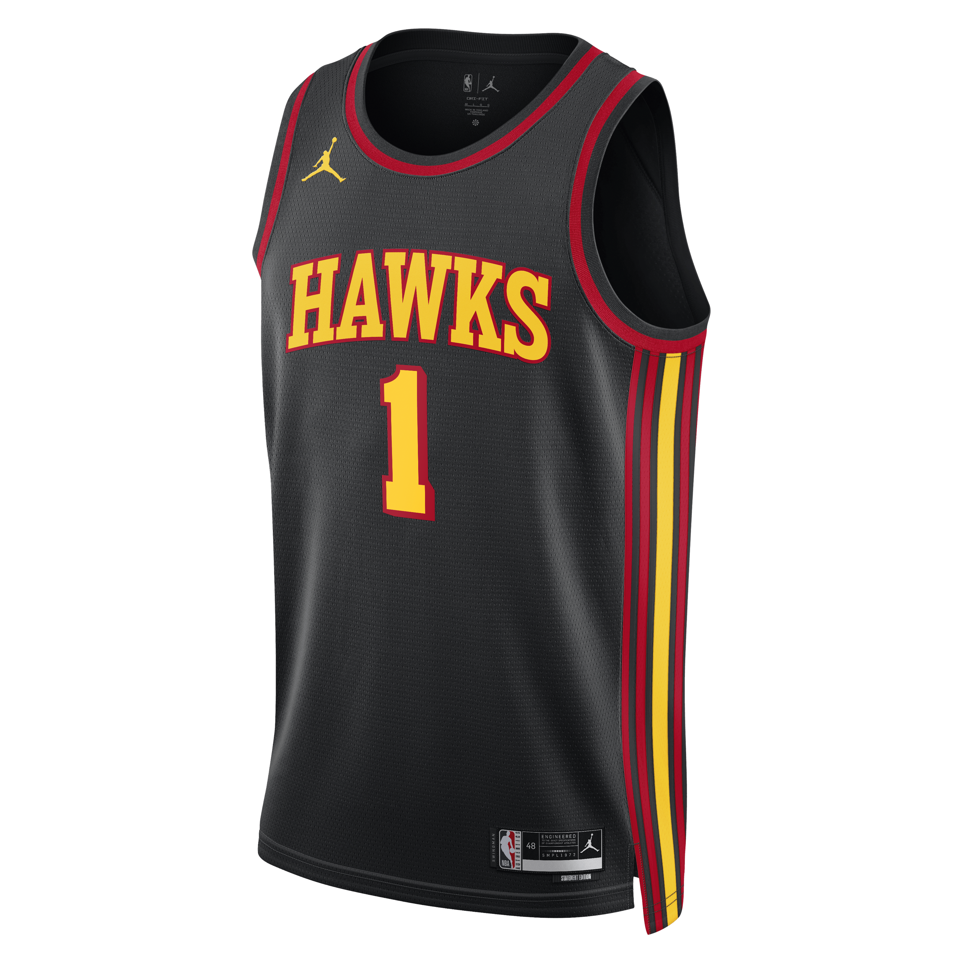 Atlanta Hawks Jordan Brand Statement Edition Swingman Jersey - Black - Jalen Johnson - Unisex
