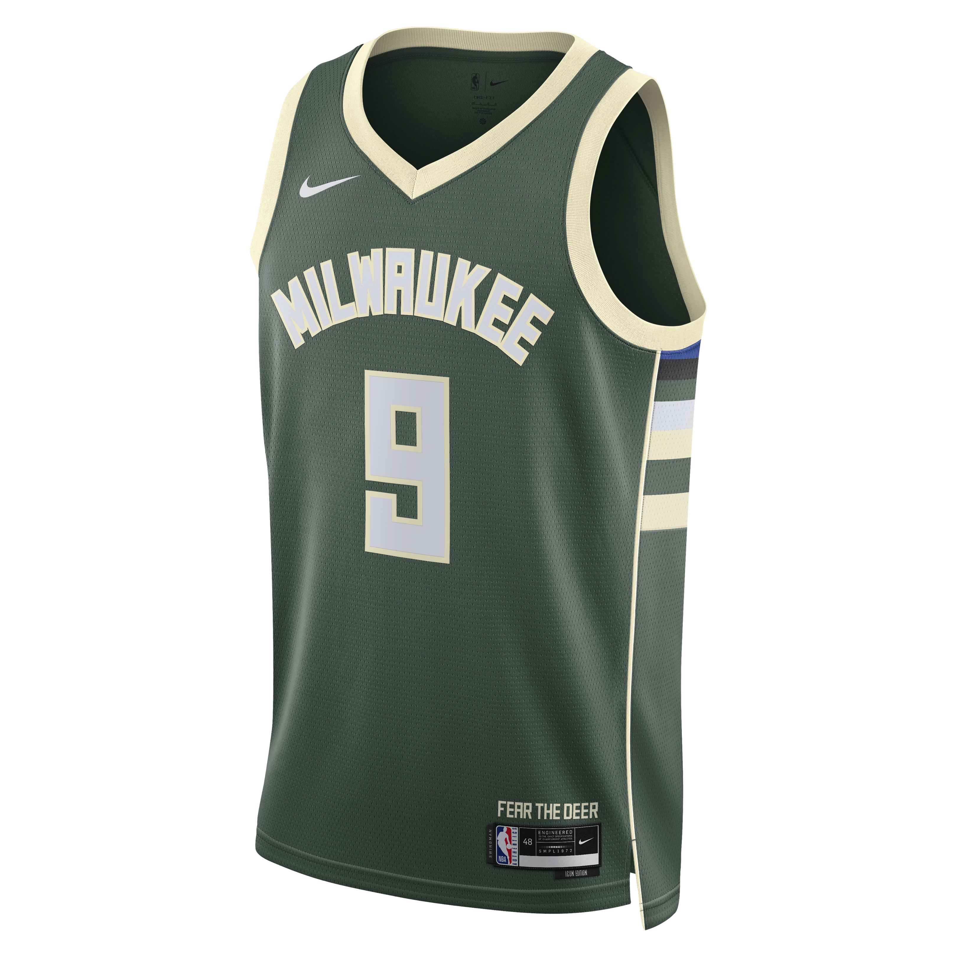 Milwaukee Bucks Nike Icon Edition Swingman Jersey - White - Kel'el Ware - Unisex