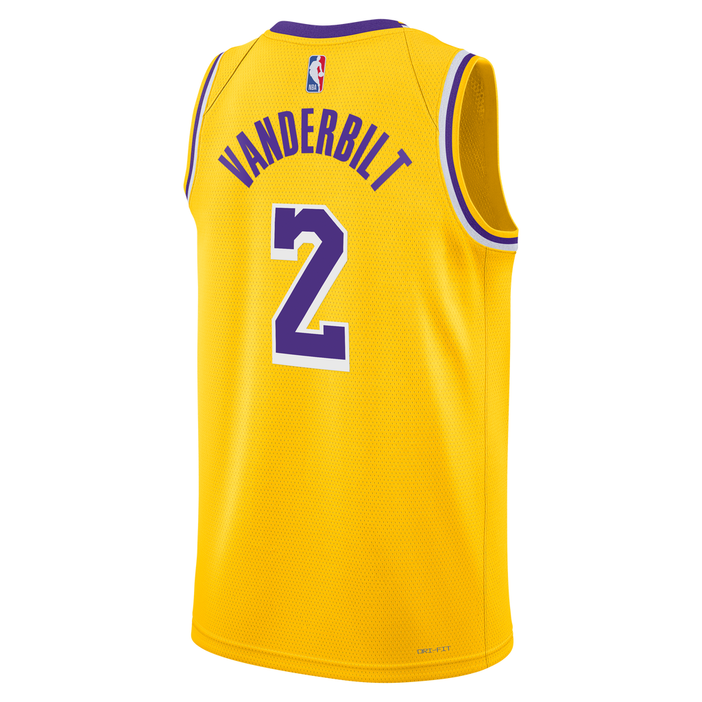 Los Angeles Lakers Nike Icon Edition Swingman Jersey - Gold - Jarred Vanderbilt - Unisex