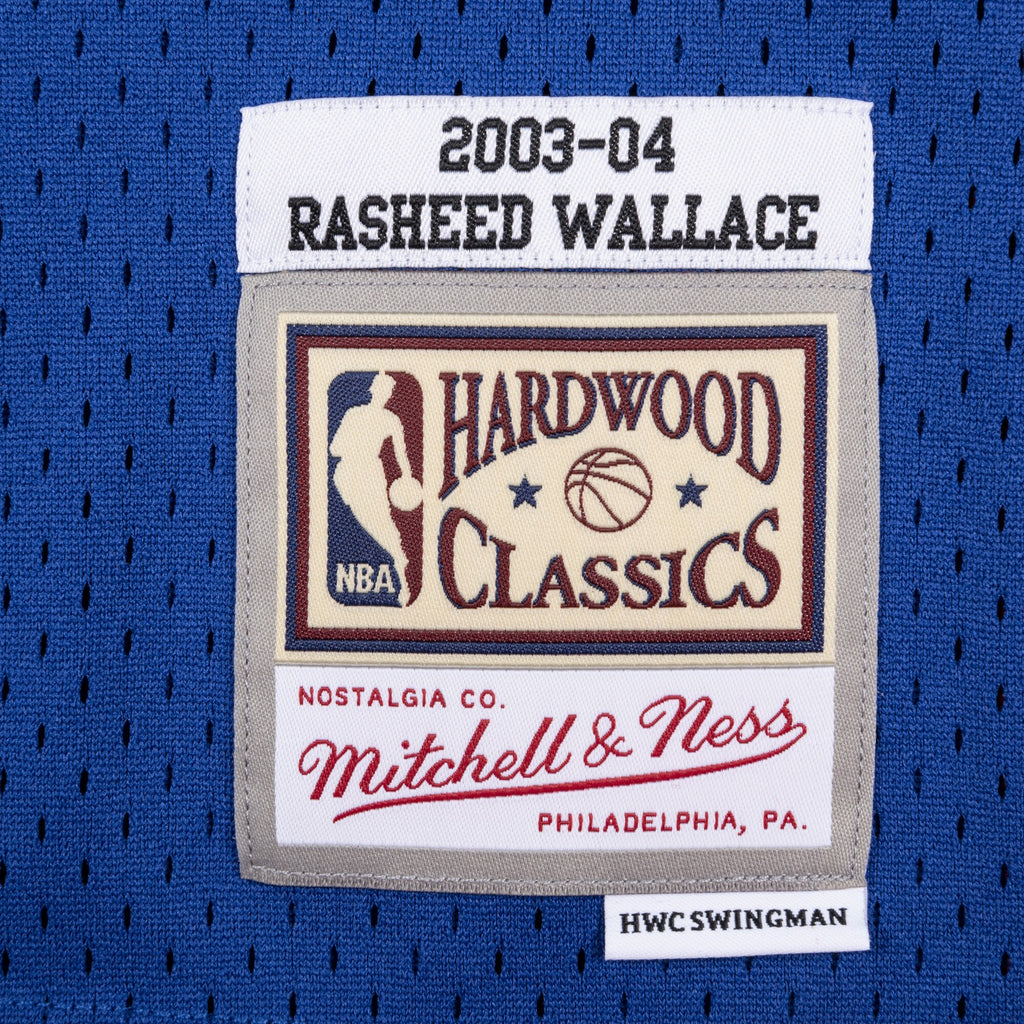 Detroit Pistons Mitchell & Ness Rasheed Wallace 2003 Swingman Authentic Jersey - Royal Blue