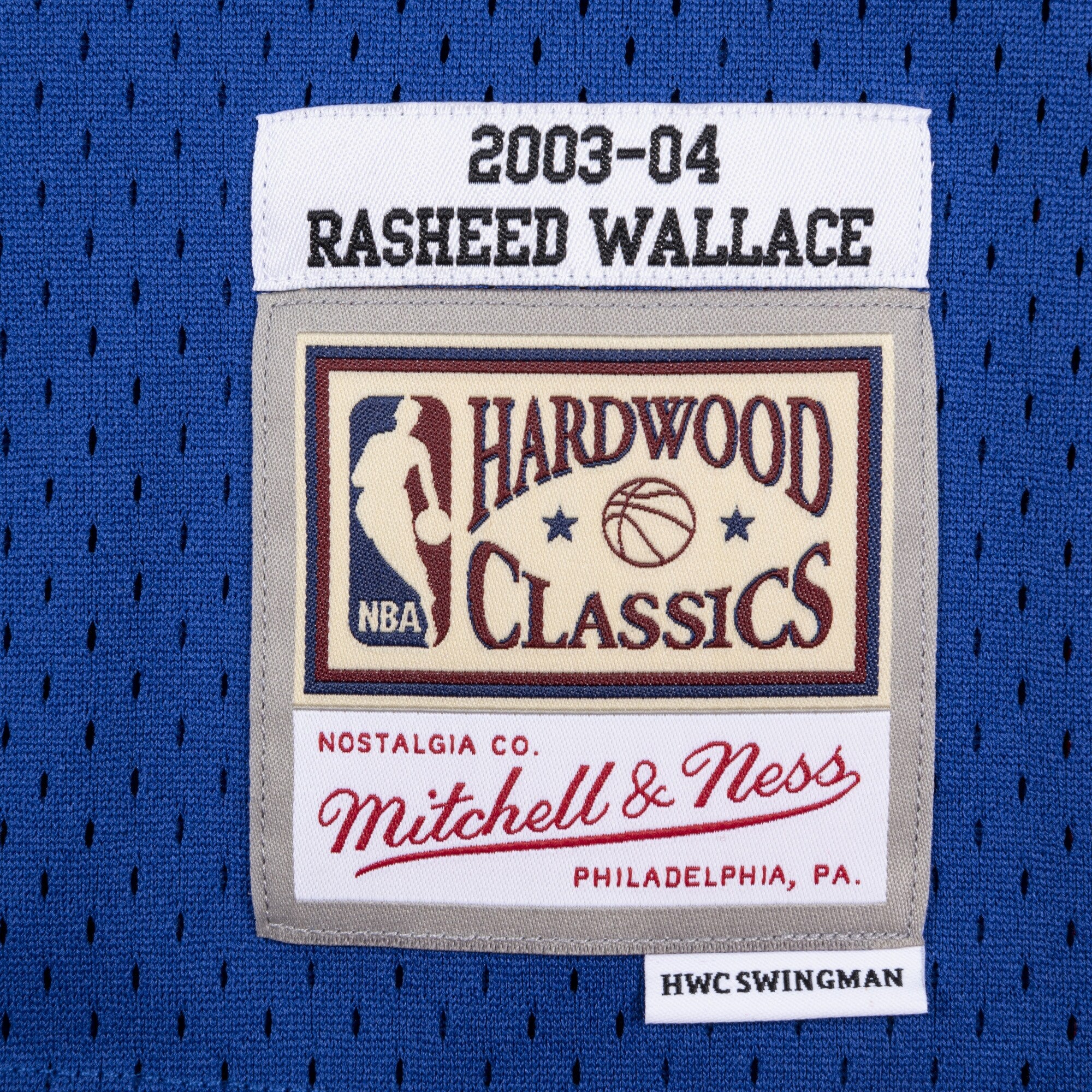 Detroit Pistons Mitchell & Ness Rasheed Wallace 2003 Swingman Authentic Jersey - Royal Blue