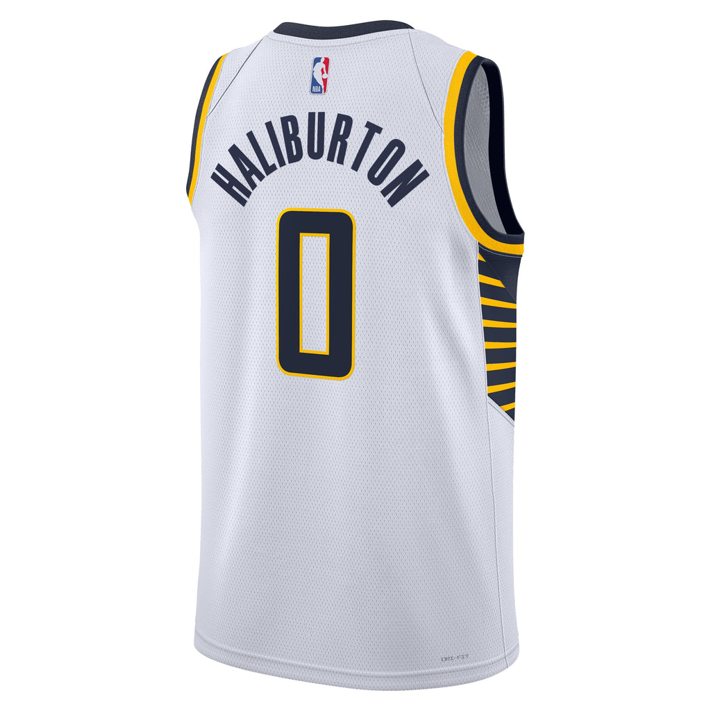 Indiana Pacers Nike Association Edition Swingman Jersey - White - Tyrese Haliburton - Youth
