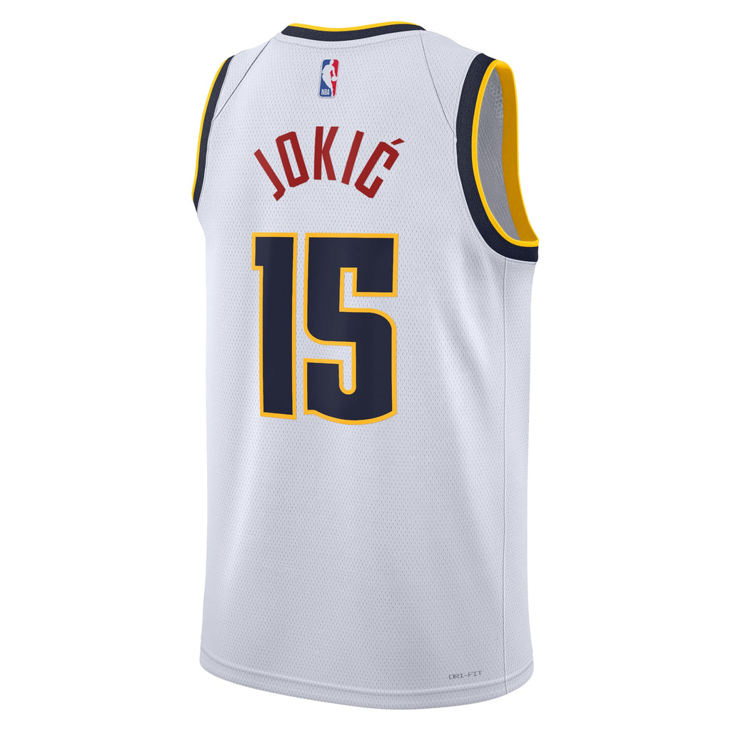 Denver Nuggets Nike Association Edition Swingman Jersey - White - Nikola Jokić - Unisex