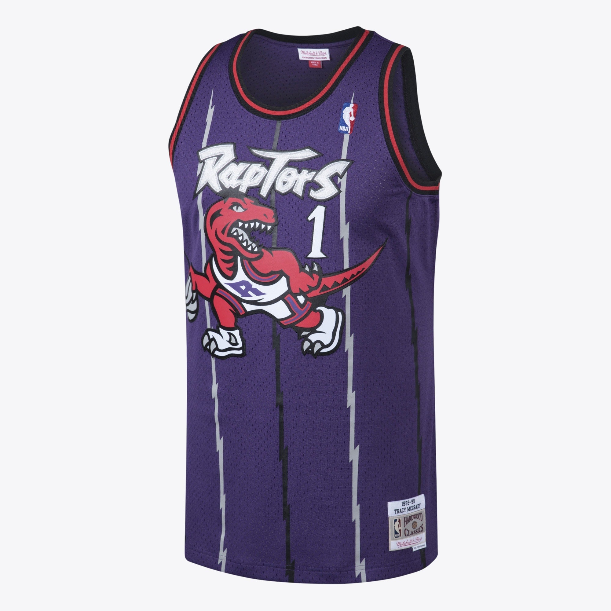 Toronto Raptors Tracy McGrady Hardwood Classics Road Swingman Jersey by Mitchell & Ness- Mens