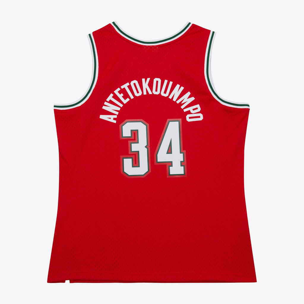 Milwaukee Bucks Mitchell & Ness Giannis Antetokounmpo 2014 Dark Alternate Authentic Jersey - Red