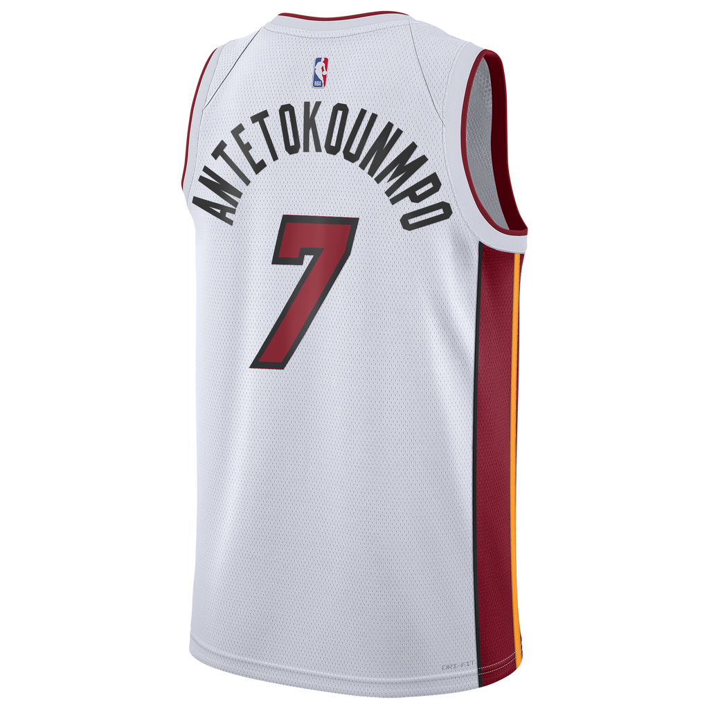 Miami Heat Nike Association Edition Swingman Jersey - White - Giannis Antetokounmpo - Youth
