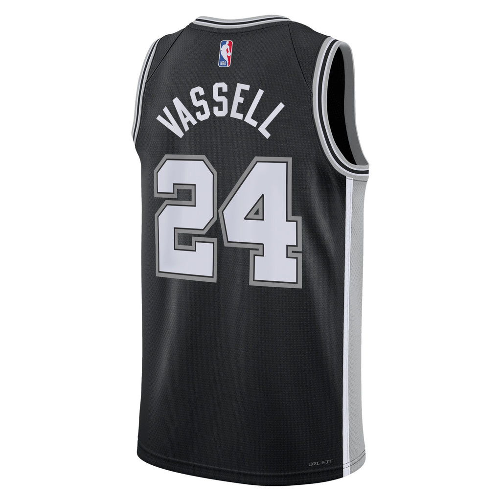 San Antonio Spurs Nike Icon Edition Swingman Jersey - Black - Devin Vassell - Unisex