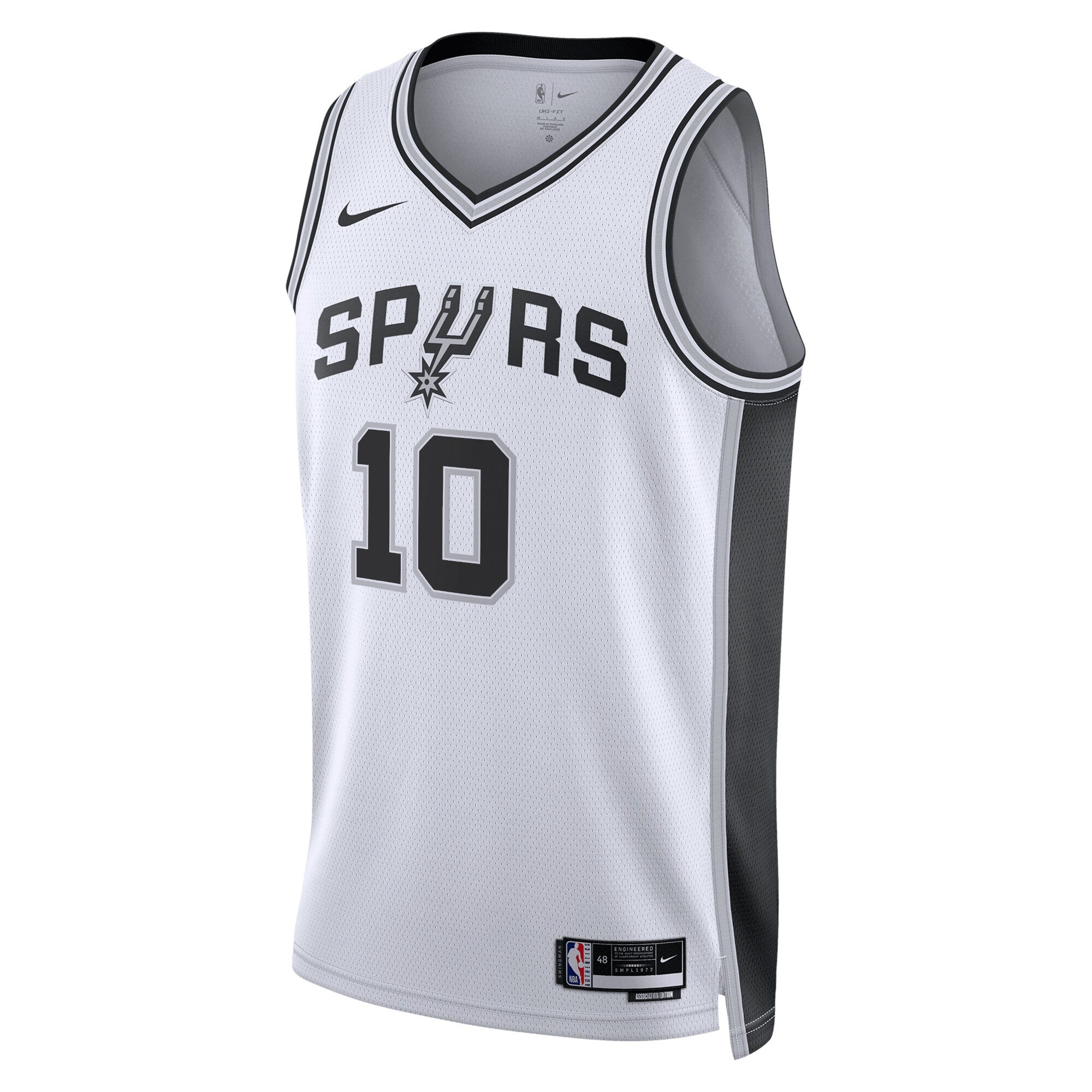 San Antonio Spurs Nike Association Edition Swingman Jersey - White - Jeremy Sochan - Unisex