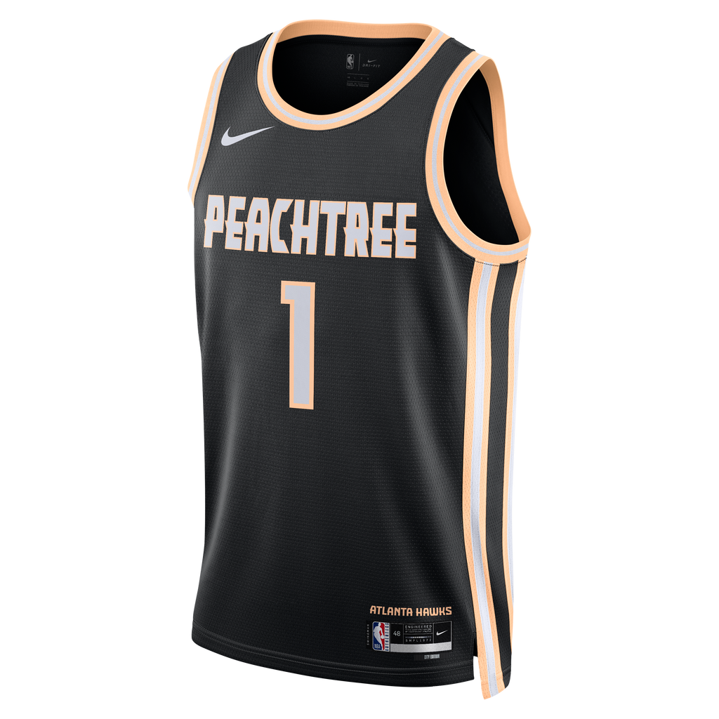 Nike Atlanta Hawks 2025/26 Nike City Edition Swingman Jersey - Black - Jalen Johnson - Unisex