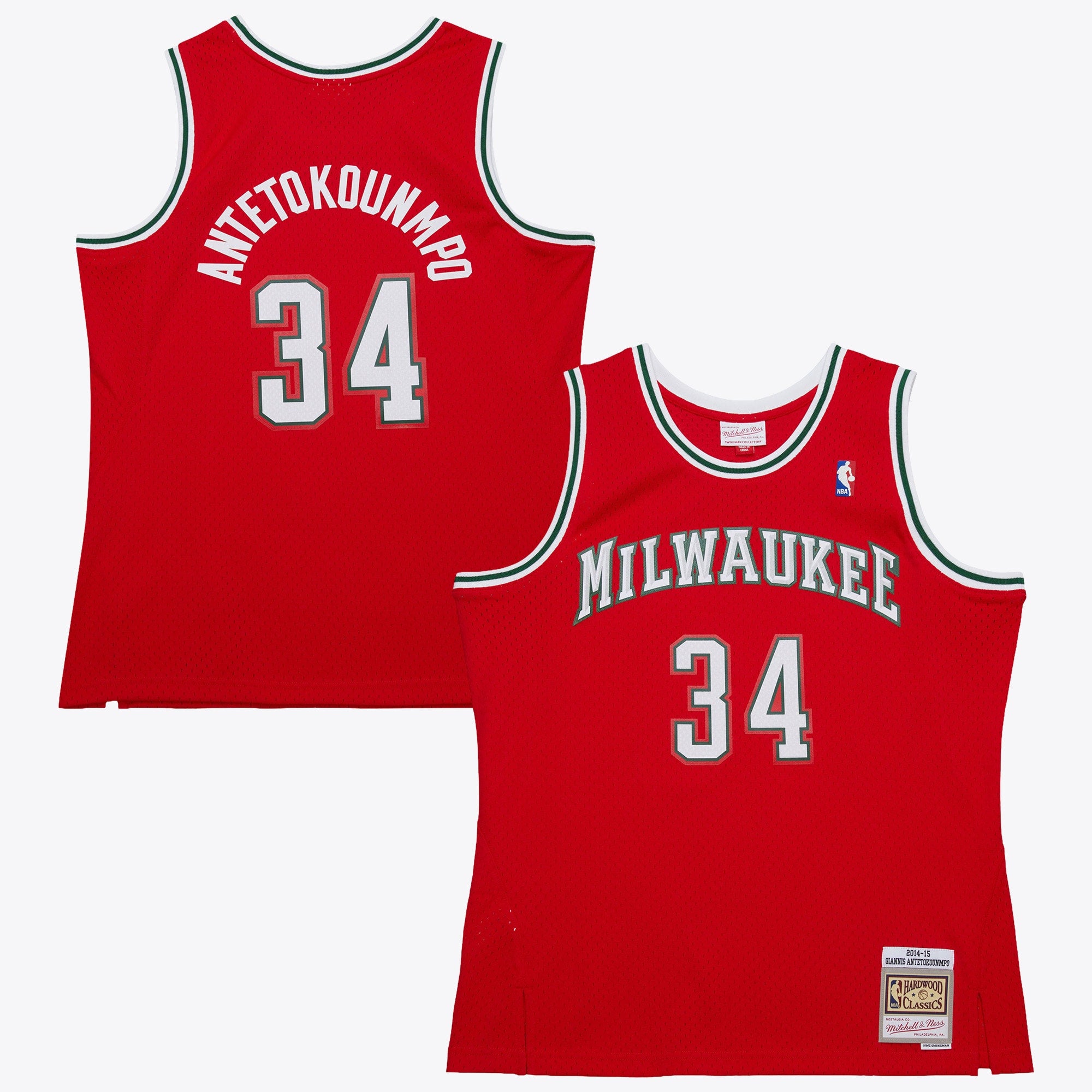 Milwaukee Bucks Mitchell & Ness Giannis Antetokounmpo 2014 Dark Alternate Authentic Jersey - Red