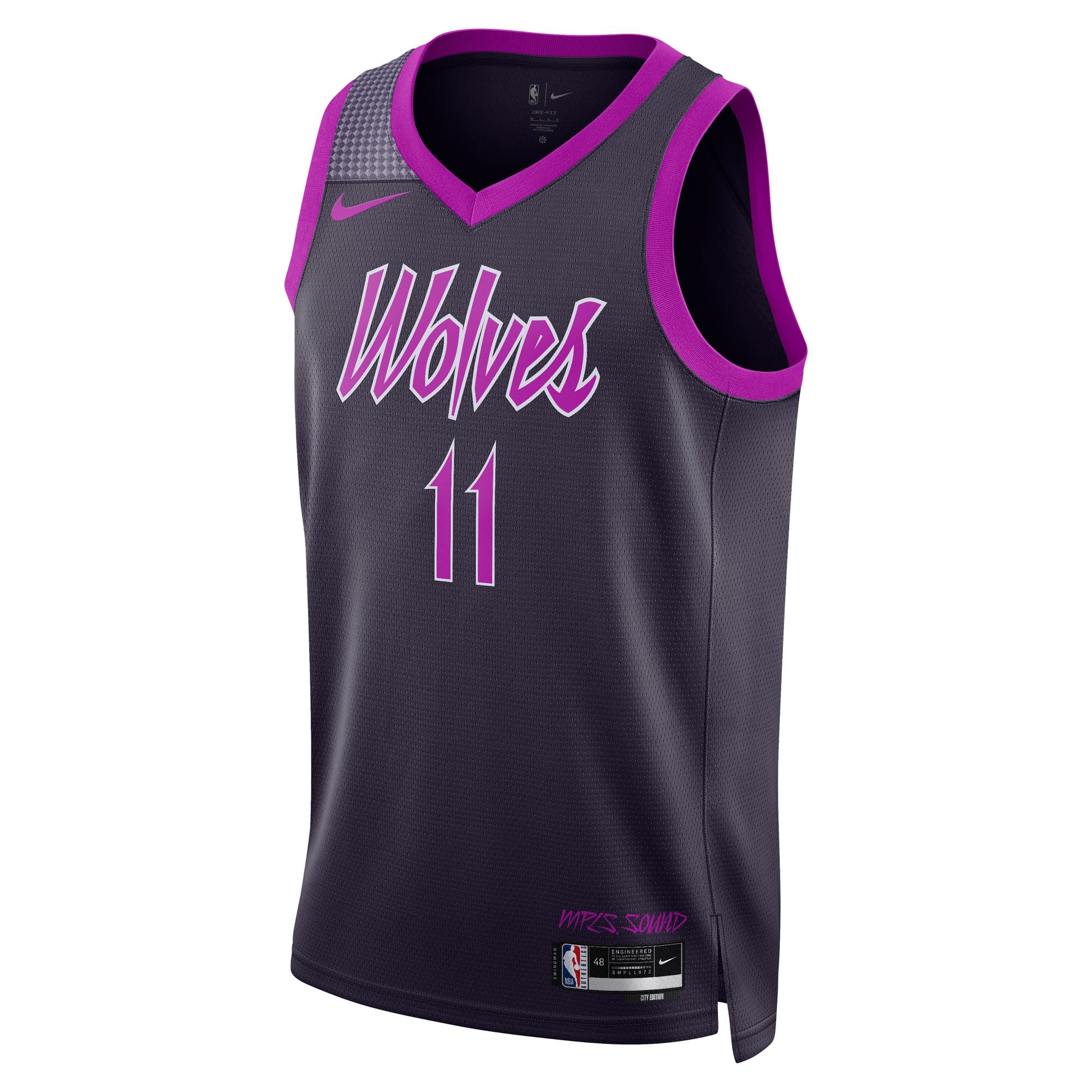Minnesota Timberwolves Nike 2025/26 City Edition Swingman Jersey - Black - Naz Reid - Unisex