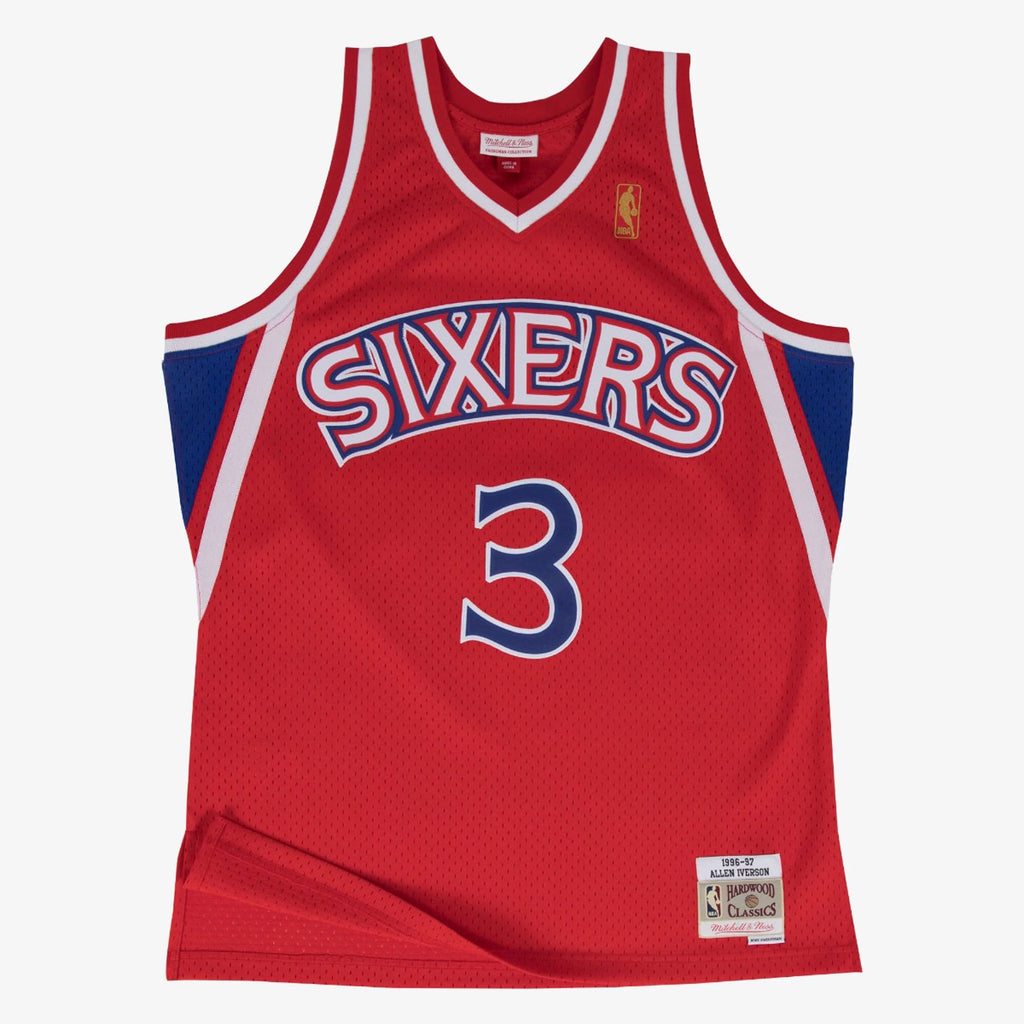 Philadelphia 76ers Mitchell & Ness Swingman Jersey Road Allen Iverson 1996-97
