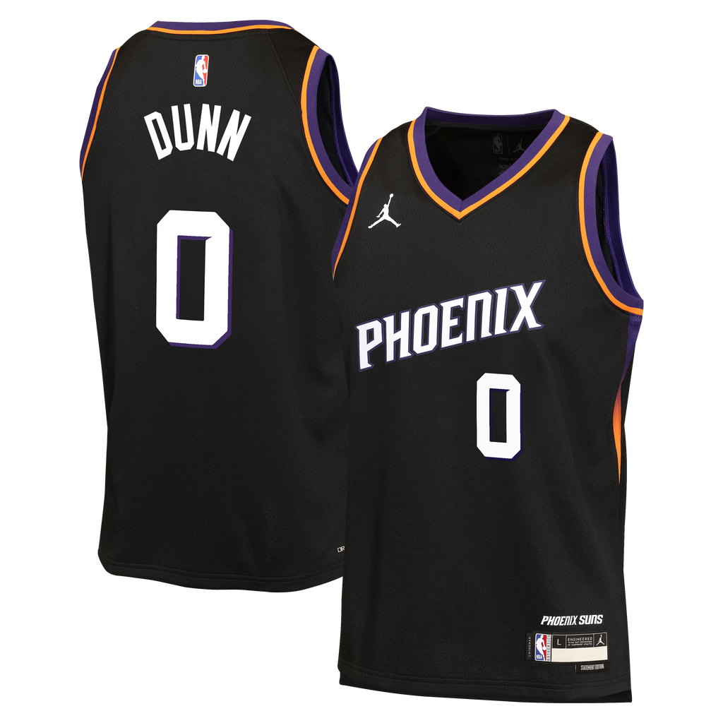 Phoenix Suns Jordan Brand Statement Edition Jersey - Black - Ryan Dunn - Youth
